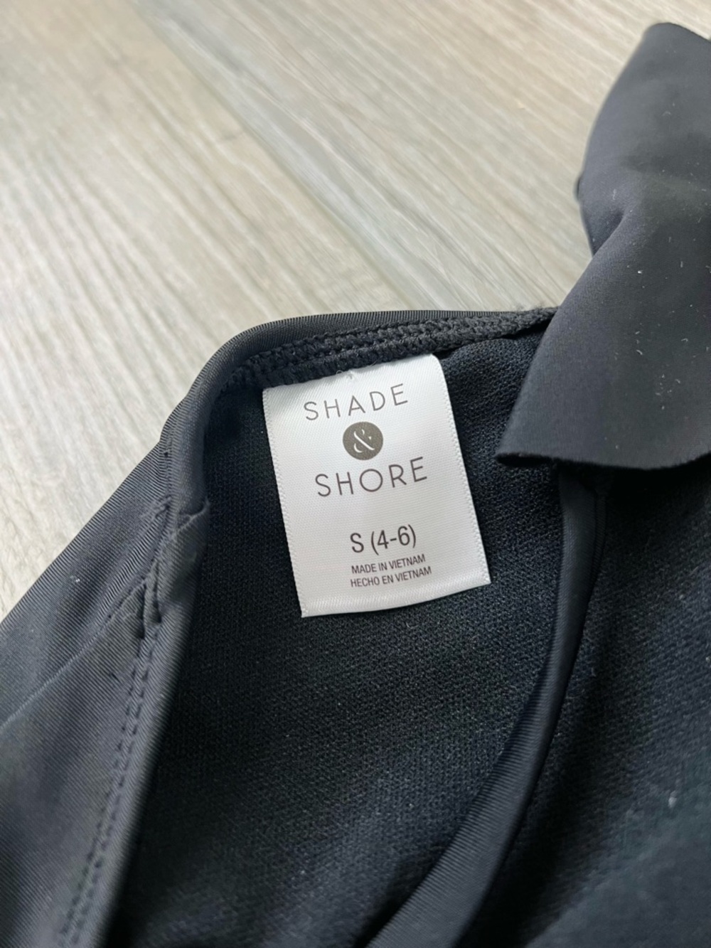 Shade & Shore Black Ruffle-Strap One-Piece Swimsuit - Picture 3 of 4